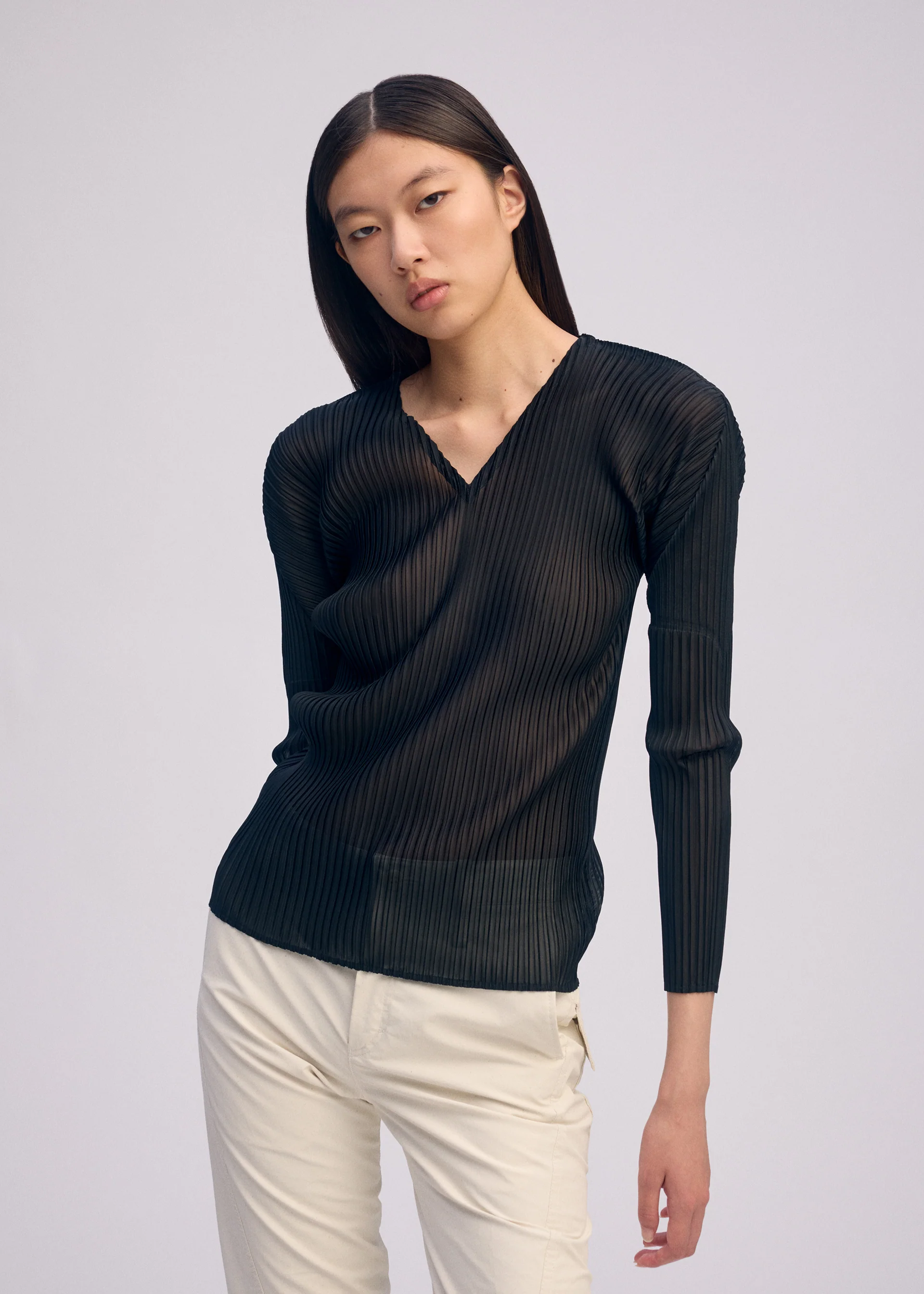 SHEER SCARF PLEATS - Image 8