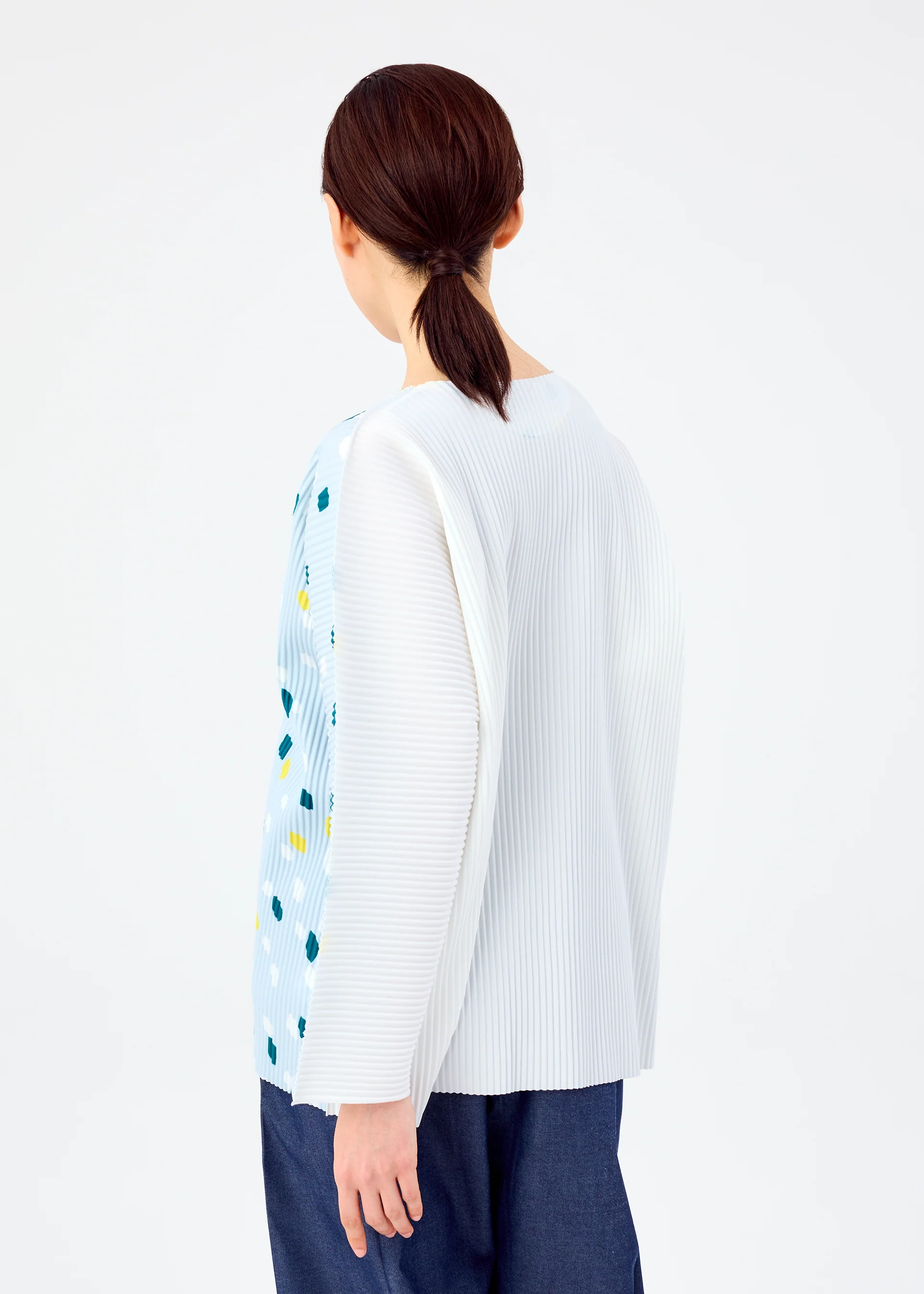 TIME DOTS FINE KNIT PLEATS T - Image 8